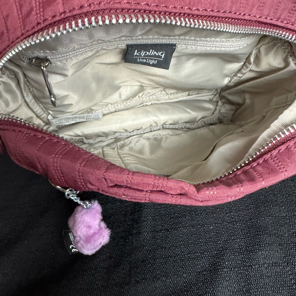 Mint Condition Kipling Maroon Backpack - image 7